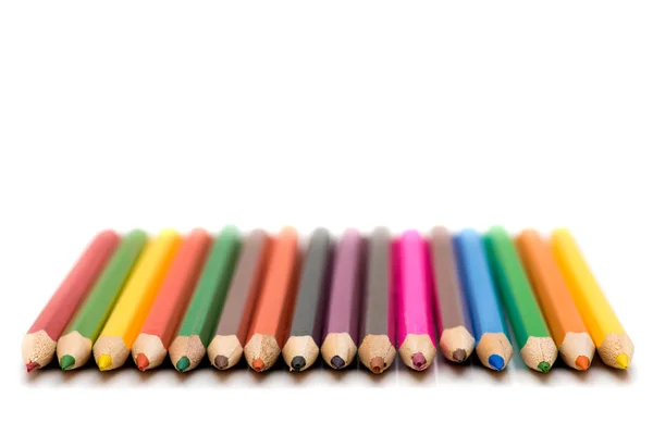 Renkli boya kalemi sharped — Stok fotoğraf