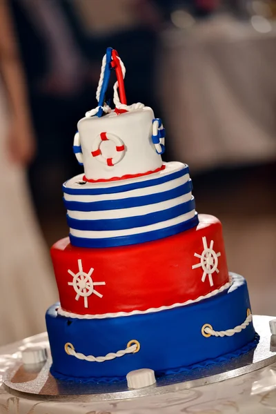 Pastel marino con blanco, azul y rojo —  Fotos de Stock