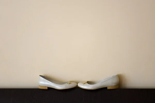 Scarpe da sposa senza tacco — Foto Stock