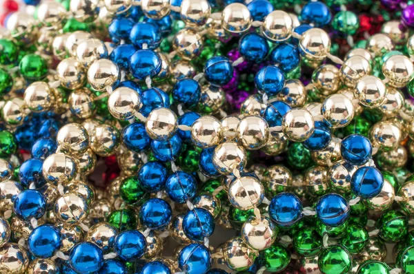 Mardi Gras Beads closeup — Stock Photo, Image