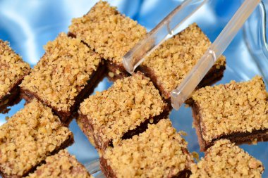 Bir plaka üzerinde ceviz kek