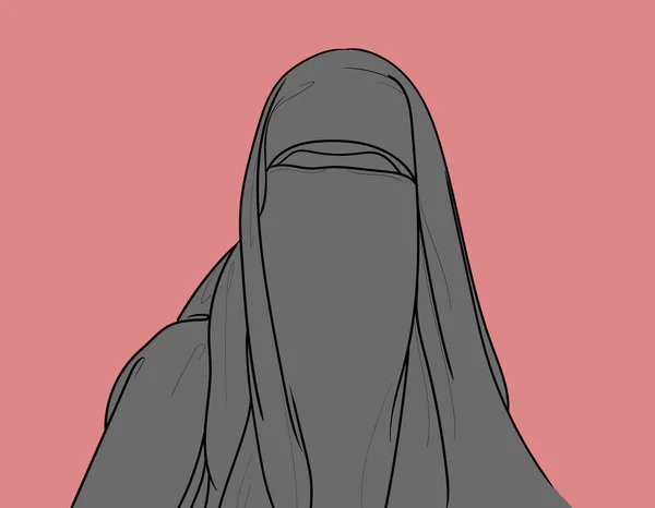 Burqa Abbigliamento Speciali Forme Del Corpo Utilizzate Dalle Donne Della — Vettoriale Stock