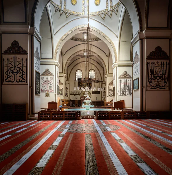 Bursa Turchia Luglio Veduta Interna Della Grande Moschea Ulu Cami — Foto Stock