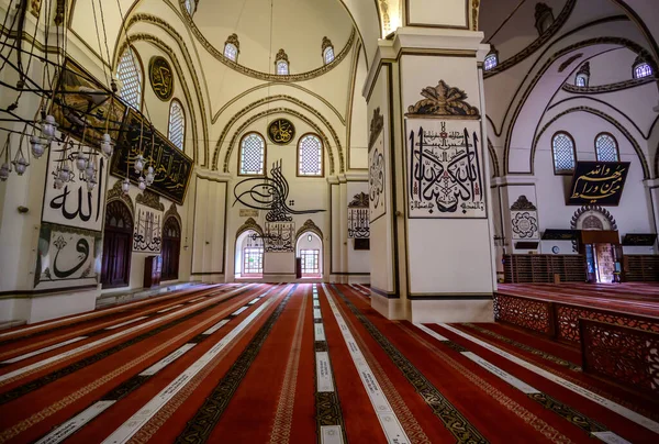 Bursa Turquia Julho Uma Vista Interior Grande Mesquita Ulu Cami — Fotografia de Stock