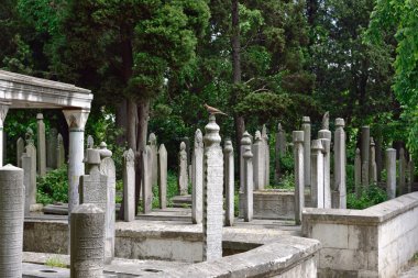 İslami eski mezar taşı mezarlık
