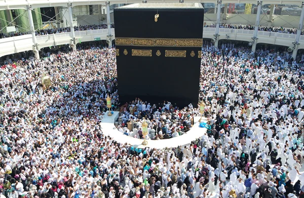 Makkah Kaaba Hajj muzulmánok — Stock Fotó