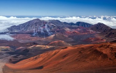 Haleakala volkanı Caldera (Maui, Hawaii)