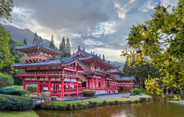 Templo Byodo Vale Dos Templos Oahu Havaí — Fotografia de Stock