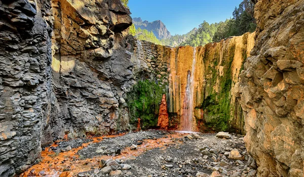 Vattenfall Cascada de Colores på La Palma (Kanarieöarna) — Stockfoto