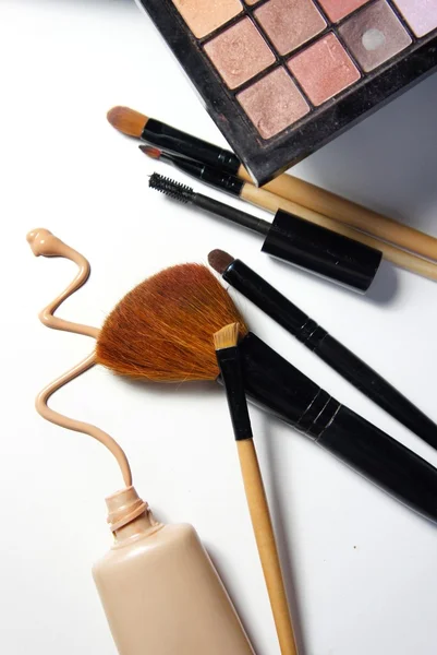 Mezcla de pinceles de maquillaje —  Fotos de Stock