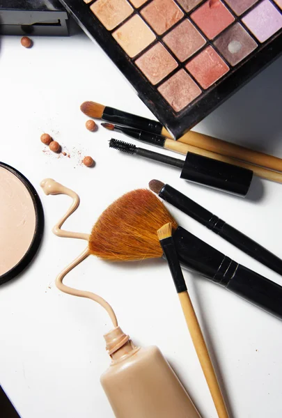 Mix of make up brushes — Stock Photo, Image