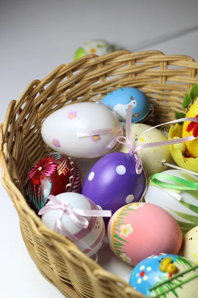 Mix of multicolored vivid Easer eggs — Stock Photo, Image