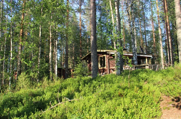 Case di legno della Finlandia — Foto Stock