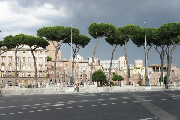 Bella vista sulle rovine dell'Impero Romano, Roma — Foto Stock