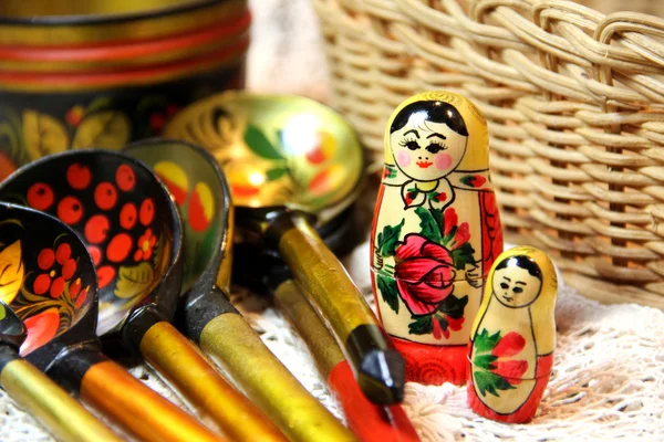 Mix of traditional Russian Souvenirs — Stock Photo, Image