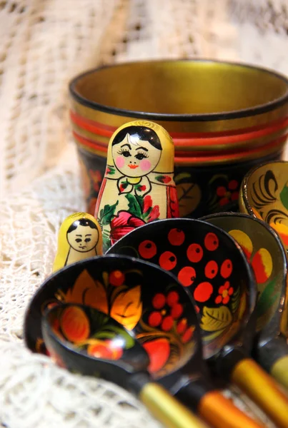 Mix of traditional Russian Souvenirs — Stock Photo, Image