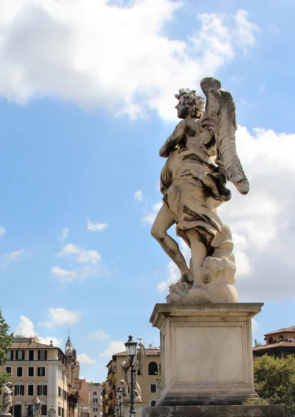 Bellissima veduta di Roma ponte degli angeli — Foto Stock