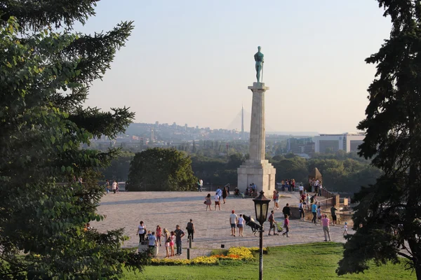 Hermosa vista de los tejados de Belgrado, Serbia — Foto de Stock