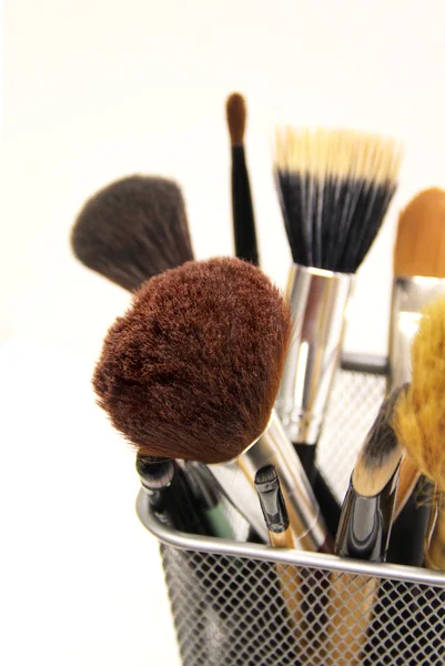 Brushes for makeup foundation and powder — Stock Photo, Image