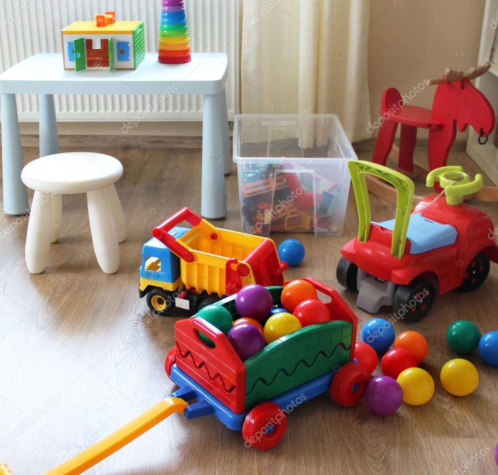 Children room interior with toys