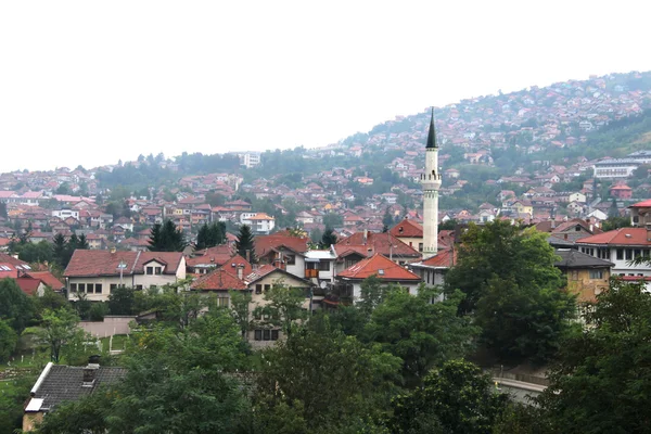 市中心的萨拉热窝，波斯尼亚和黑塞哥维那 — 图库照片