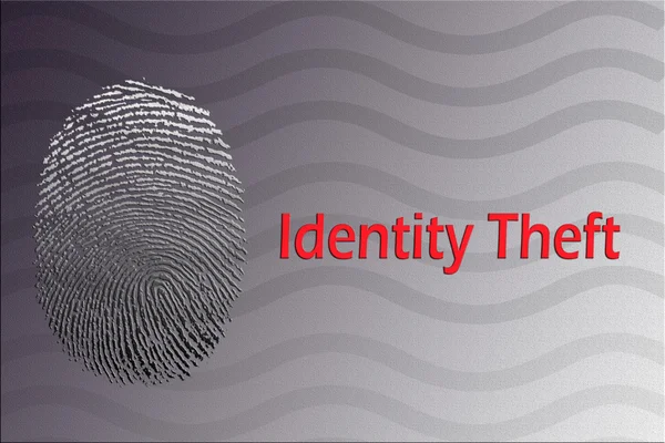 Identity Theft Fingerprint — Stock Photo, Image