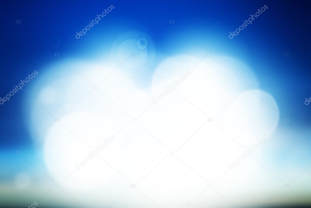 Blue abstract bokeh background