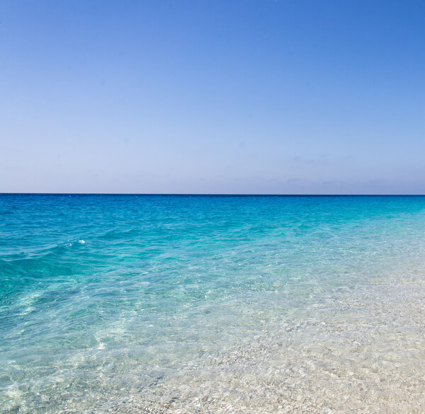 Milos beach near the Agios Nikitas village on Lefkada, Greece