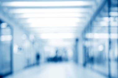 soyut odaklanmış bulanık teknoloji alan arkaplanı, boş iş koridoru veya alışveriş merkezi. Tıp ve hastane koridoru modern laboratuarla (klinik) odaklanmış değil)