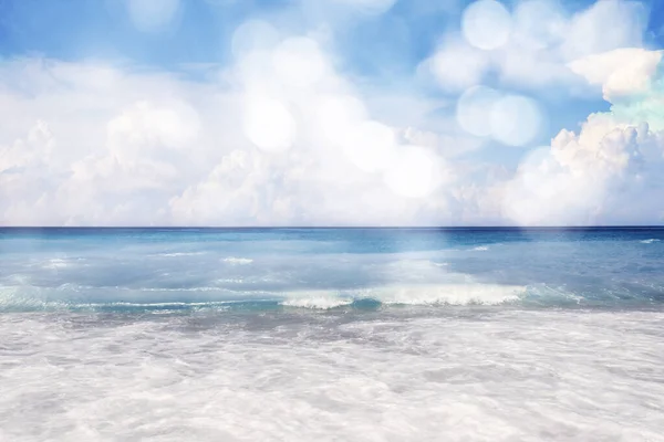 Retro Letní Zázemí Krásné Moře Pláž — Stock fotografie