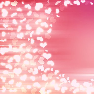 soyut kalp bokeh parlak arka plan