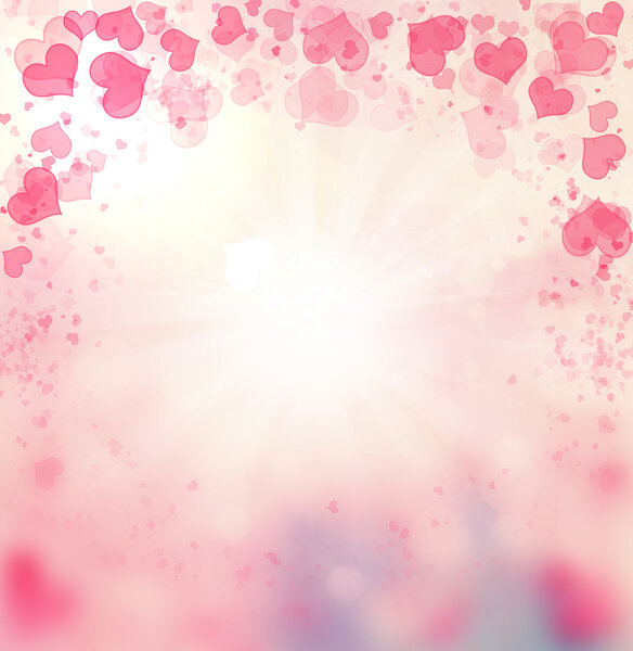 Valentine Hearts Résumé Fond rose. Saint-Valentin Wa — Photo