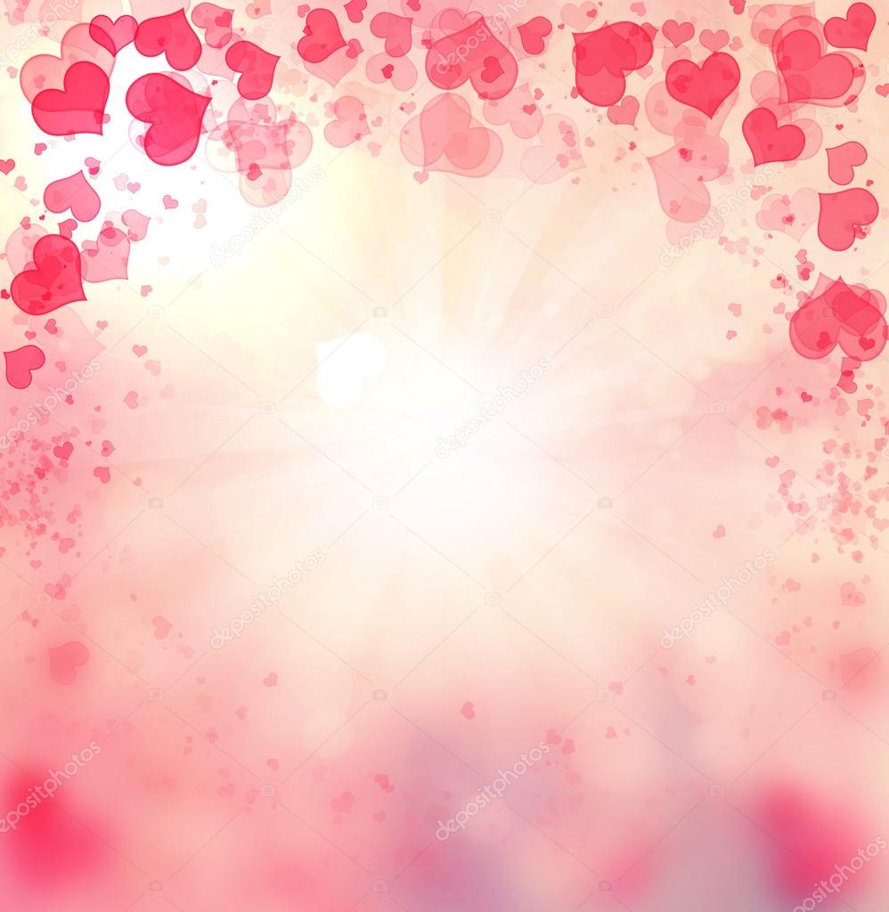 Valentine Hearts Abstract Pink Background. St.Valentine's Day Wa