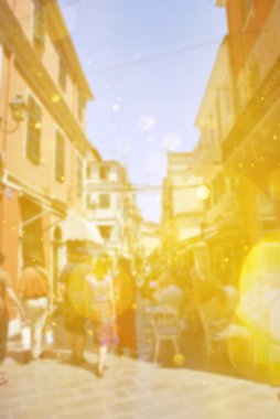 Güneş vintage tatile insan arka plan bulanıklık