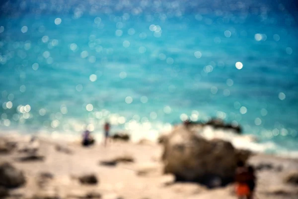 Blurred background of beach in summer — Stock Photo, Image