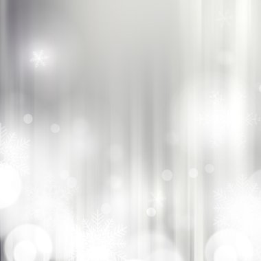 Zarif gümüş Noel kar taneleri ile arka plan ve fo yerleştirin