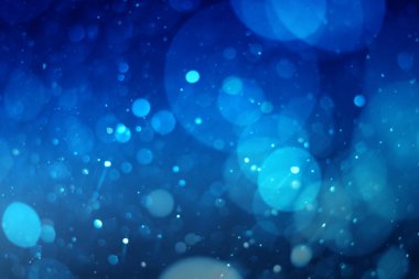 mavi parlak bokeh arka plan