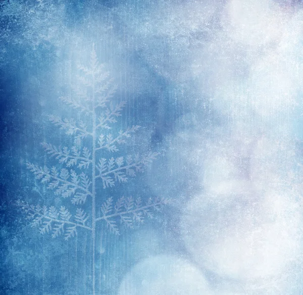 Weihnachtsbaum Hintergrund. Neujahrskarte. Weihnachten Hintergrund mit Baum, Schnee und leuchtenden Lichtern — Stockfoto