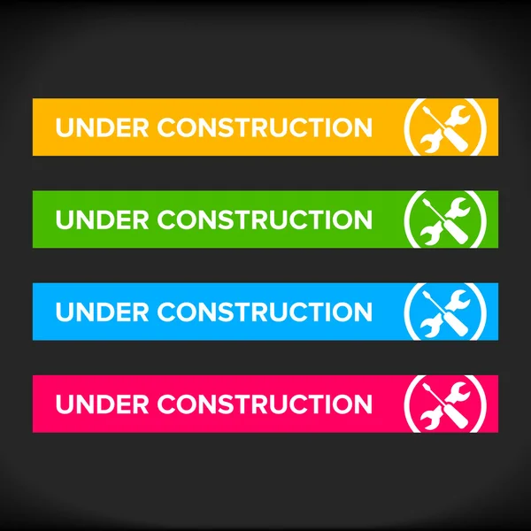 Under construction sign — Stock Vector