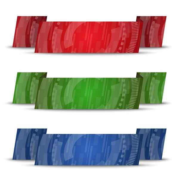 Horizontal ribbon set — Stock Vector