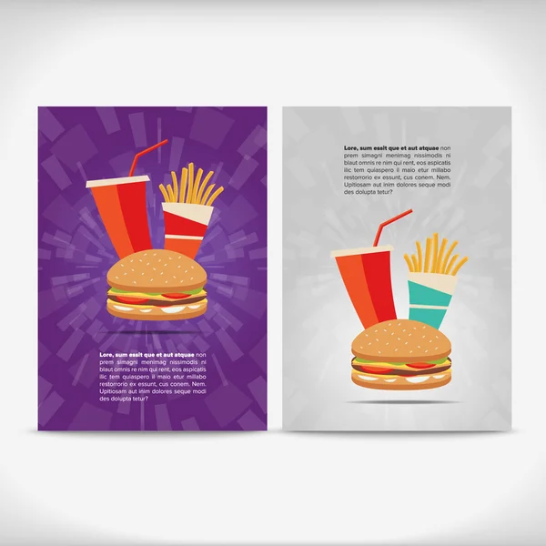 Fastfood brochure ontwerp — Stockvector