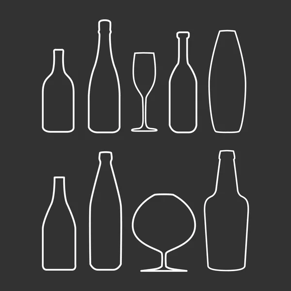 Alcohol drinkt set — Stockvector