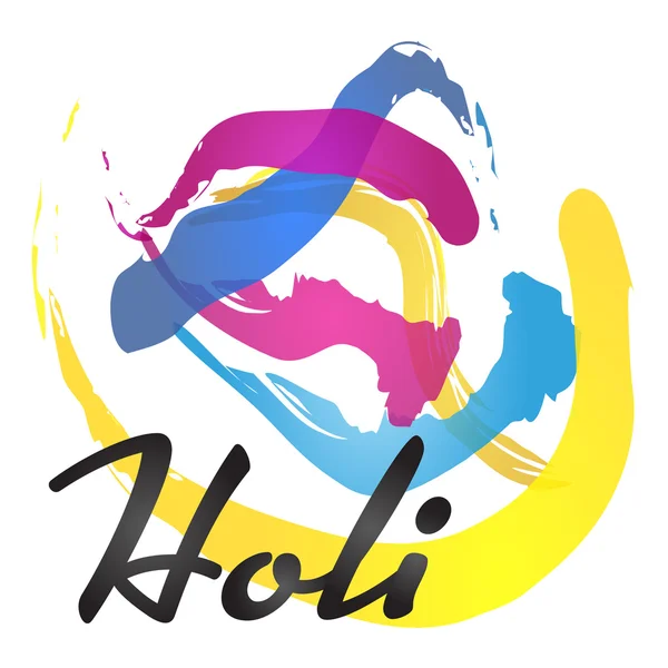Happy Holi spring festival — Stock Vector