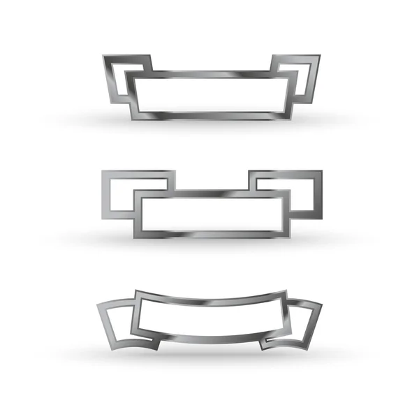 Conjunto de ícones de fita de metal — Vetor de Stock
