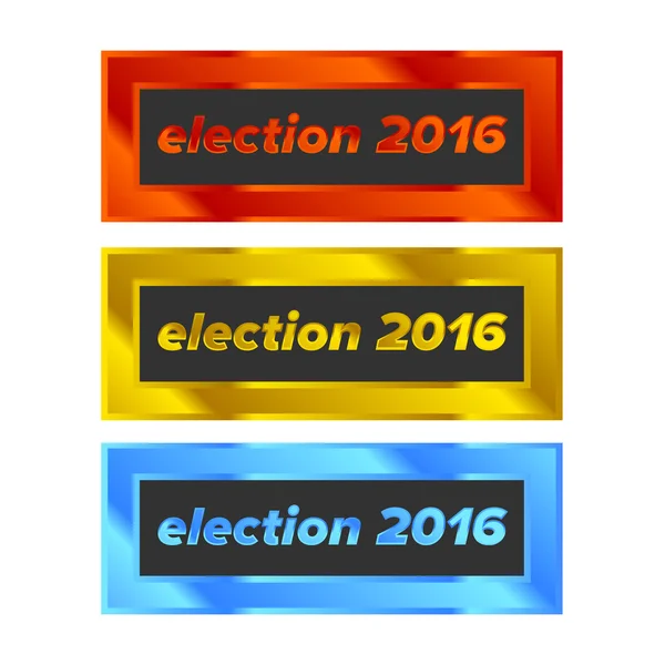 Wahlplakette aufgestellt — Stockvektor