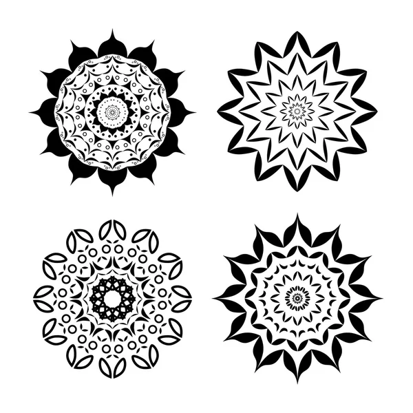 Mandala. Elementos decorativos étnicos — Archivo Imágenes Vectoriales