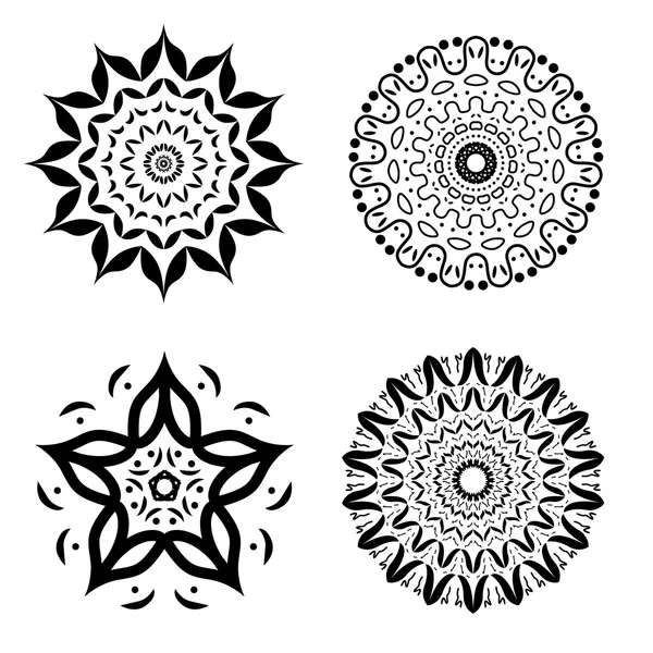 Mandala. Elementos decorativos étnicos — Archivo Imágenes Vectoriales