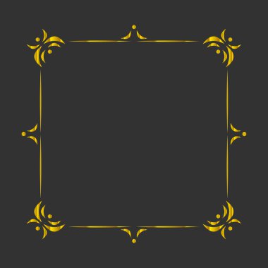 Vintage altın çerçeve