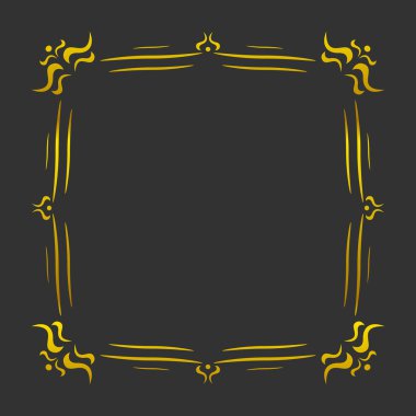 Vintage altın çerçeve