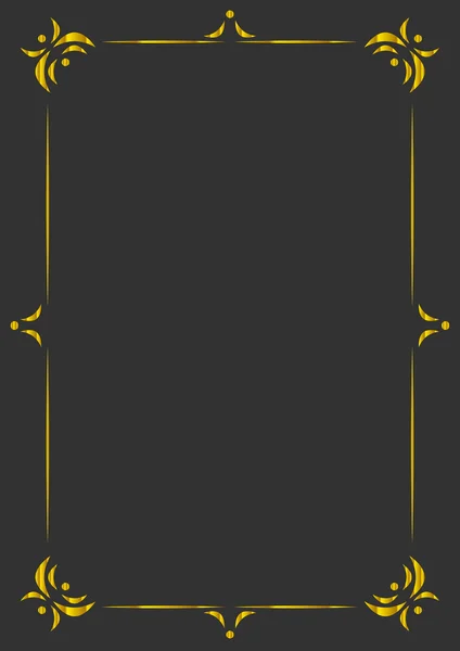 Marco de oro vintage — Archivo Imágenes Vectoriales